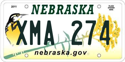 NE license plate XMA274