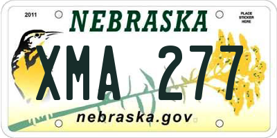 NE license plate XMA277