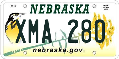 NE license plate XMA280