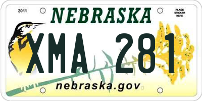 NE license plate XMA281