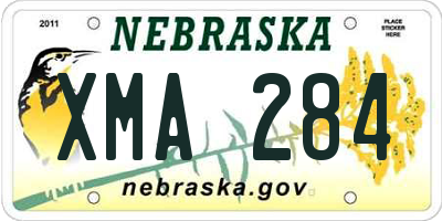 NE license plate XMA284
