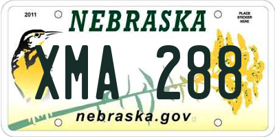 NE license plate XMA288