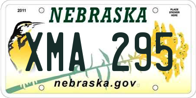 NE license plate XMA295