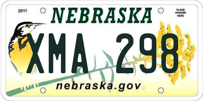 NE license plate XMA298