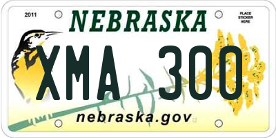 NE license plate XMA300