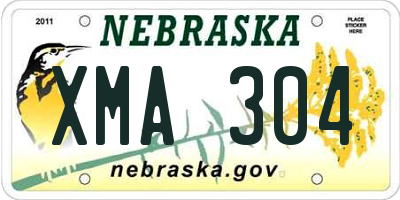 NE license plate XMA304