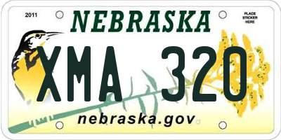 NE license plate XMA320