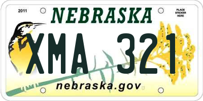 NE license plate XMA321