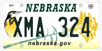 NE license plate XMA324