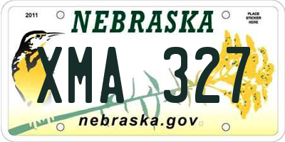 NE license plate XMA327