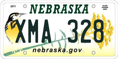 NE license plate XMA328