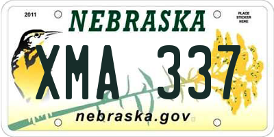 NE license plate XMA337