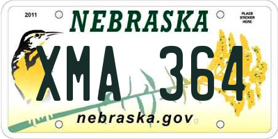 NE license plate XMA364