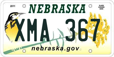 NE license plate XMA367