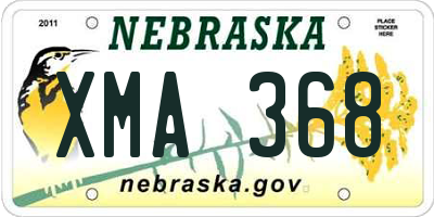 NE license plate XMA368