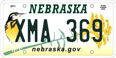 NE license plate XMA369