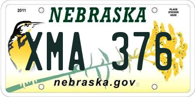 NE license plate XMA376