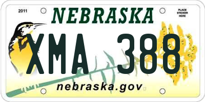 NE license plate XMA388