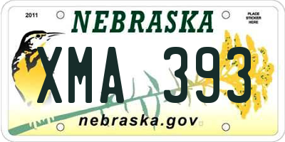 NE license plate XMA393