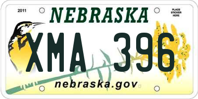 NE license plate XMA396