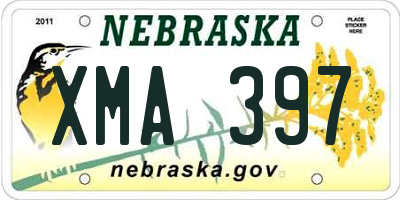 NE license plate XMA397