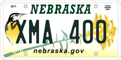 NE license plate XMA400