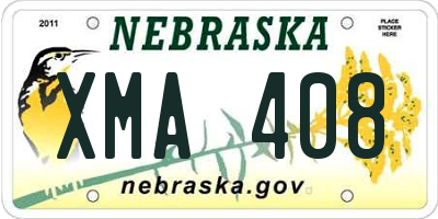 NE license plate XMA408