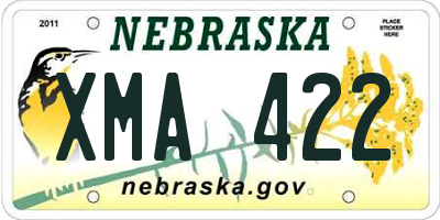 NE license plate XMA422