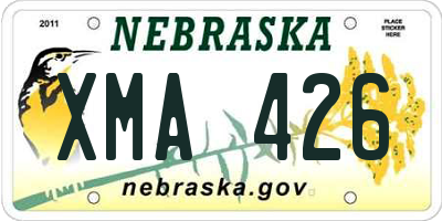 NE license plate XMA426