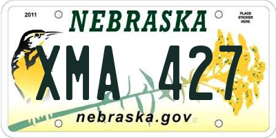 NE license plate XMA427