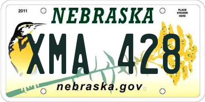 NE license plate XMA428
