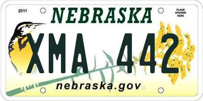 NE license plate XMA442