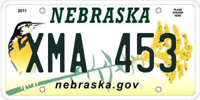 NE license plate XMA453