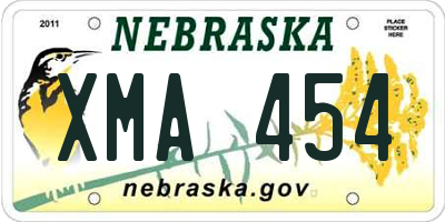 NE license plate XMA454