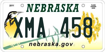 NE license plate XMA458