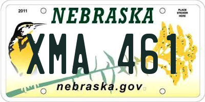 NE license plate XMA461