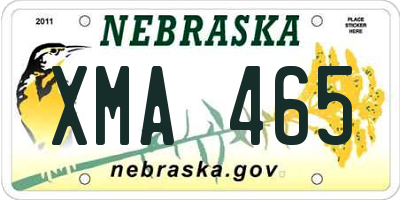 NE license plate XMA465