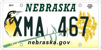 NE license plate XMA467