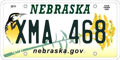 NE license plate XMA468