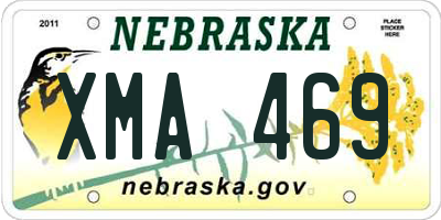 NE license plate XMA469