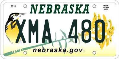 NE license plate XMA480