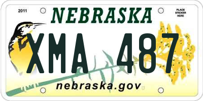 NE license plate XMA487