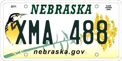NE license plate XMA488
