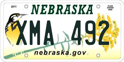 NE license plate XMA492