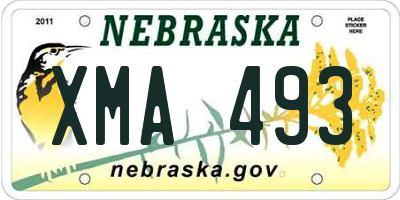 NE license plate XMA493