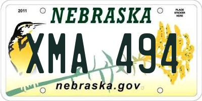 NE license plate XMA494