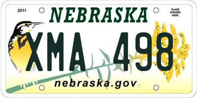 NE license plate XMA498