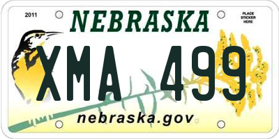 NE license plate XMA499