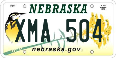 NE license plate XMA504