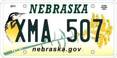 NE license plate XMA507